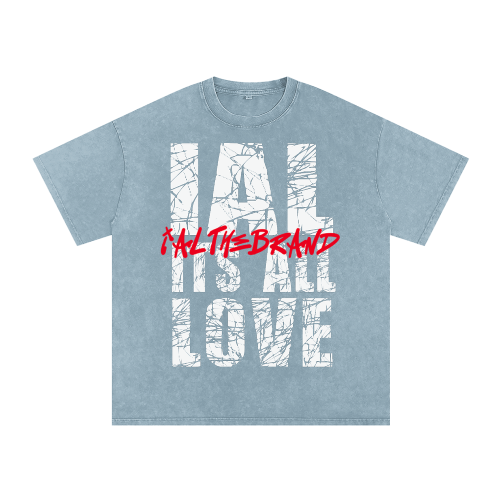 IAL Snow Washed Oversized Cotton T-Shirt