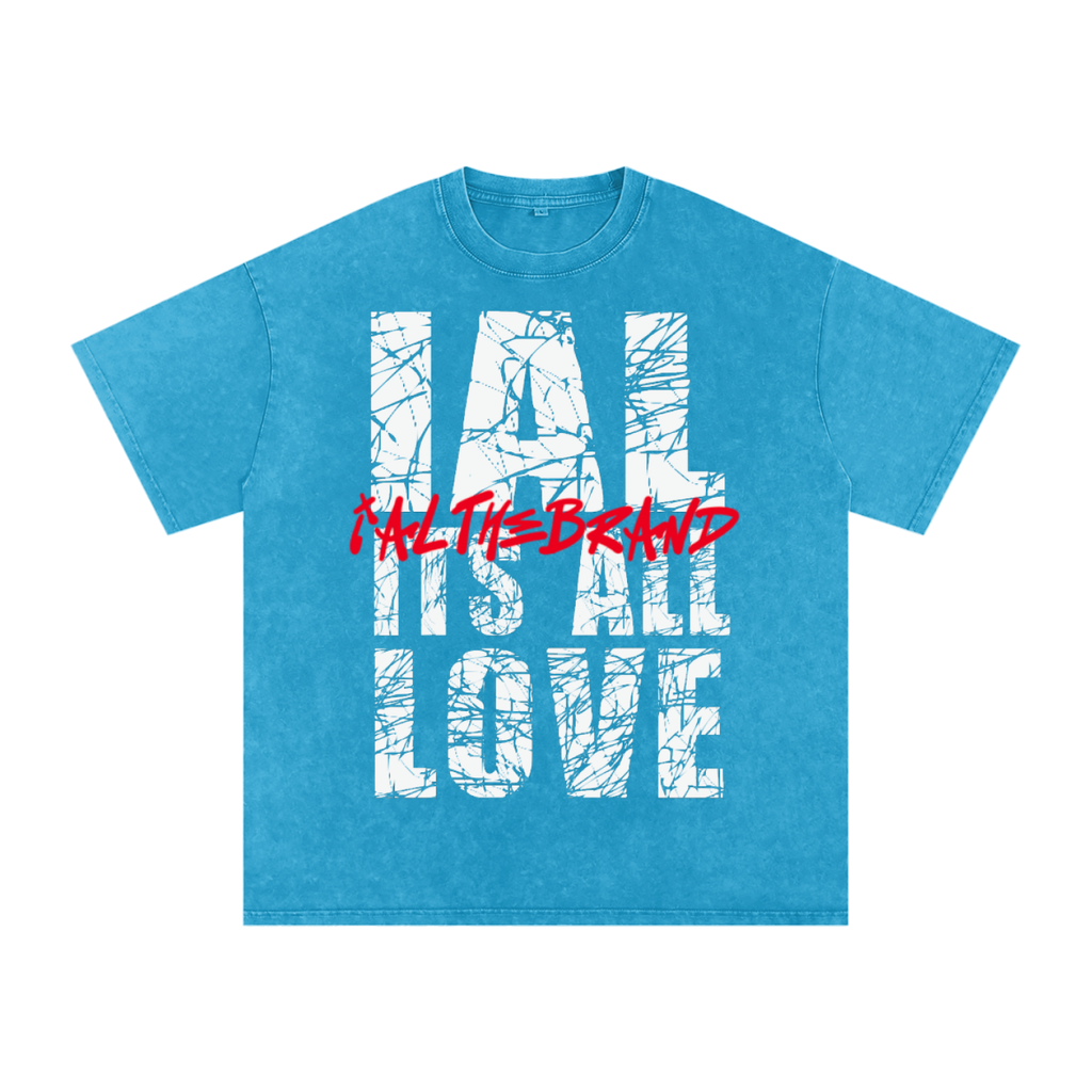 IAL Snow Washed Oversized Cotton T-Shirt