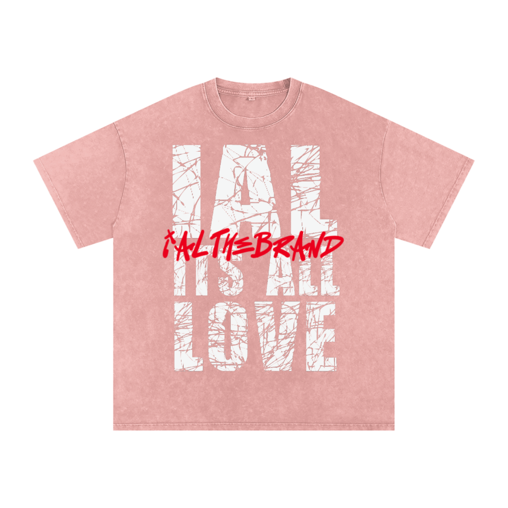 IAL Snow Washed Oversized Cotton T-Shirt