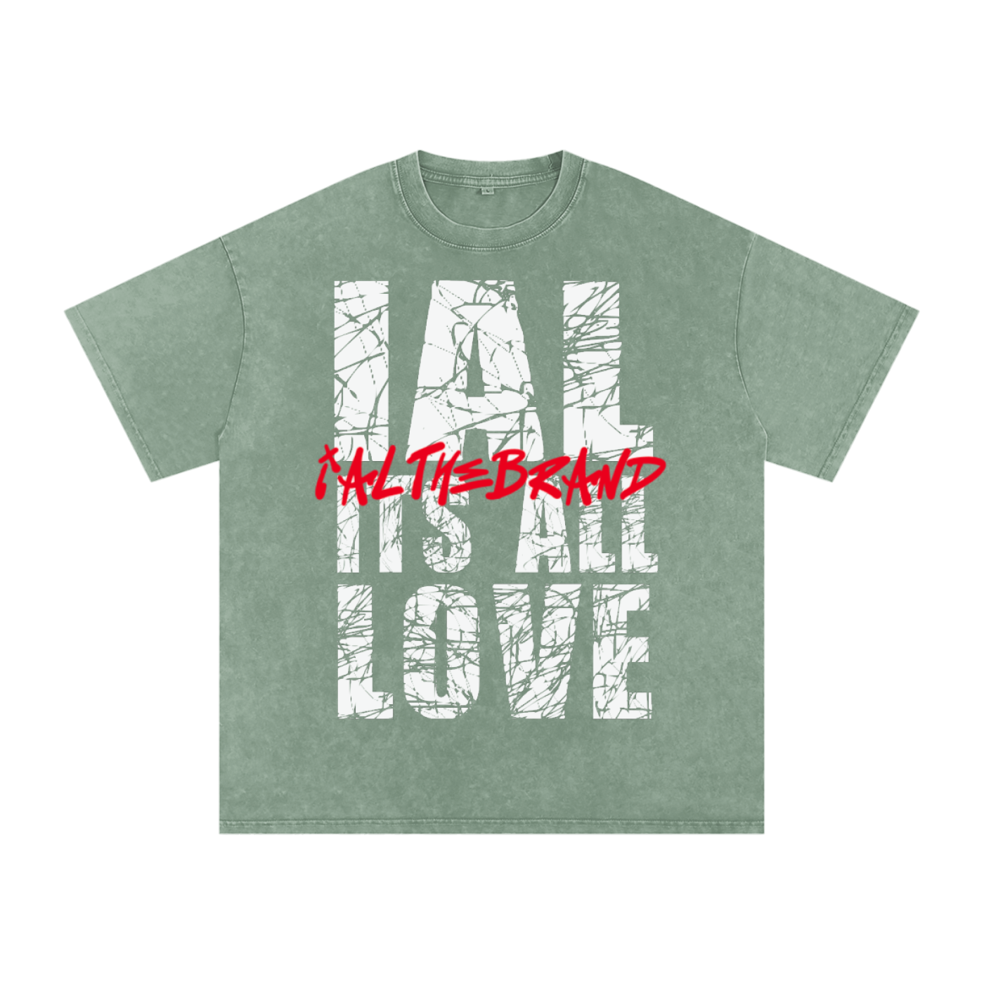 IAL Snow Washed Oversized Cotton T-Shirt
