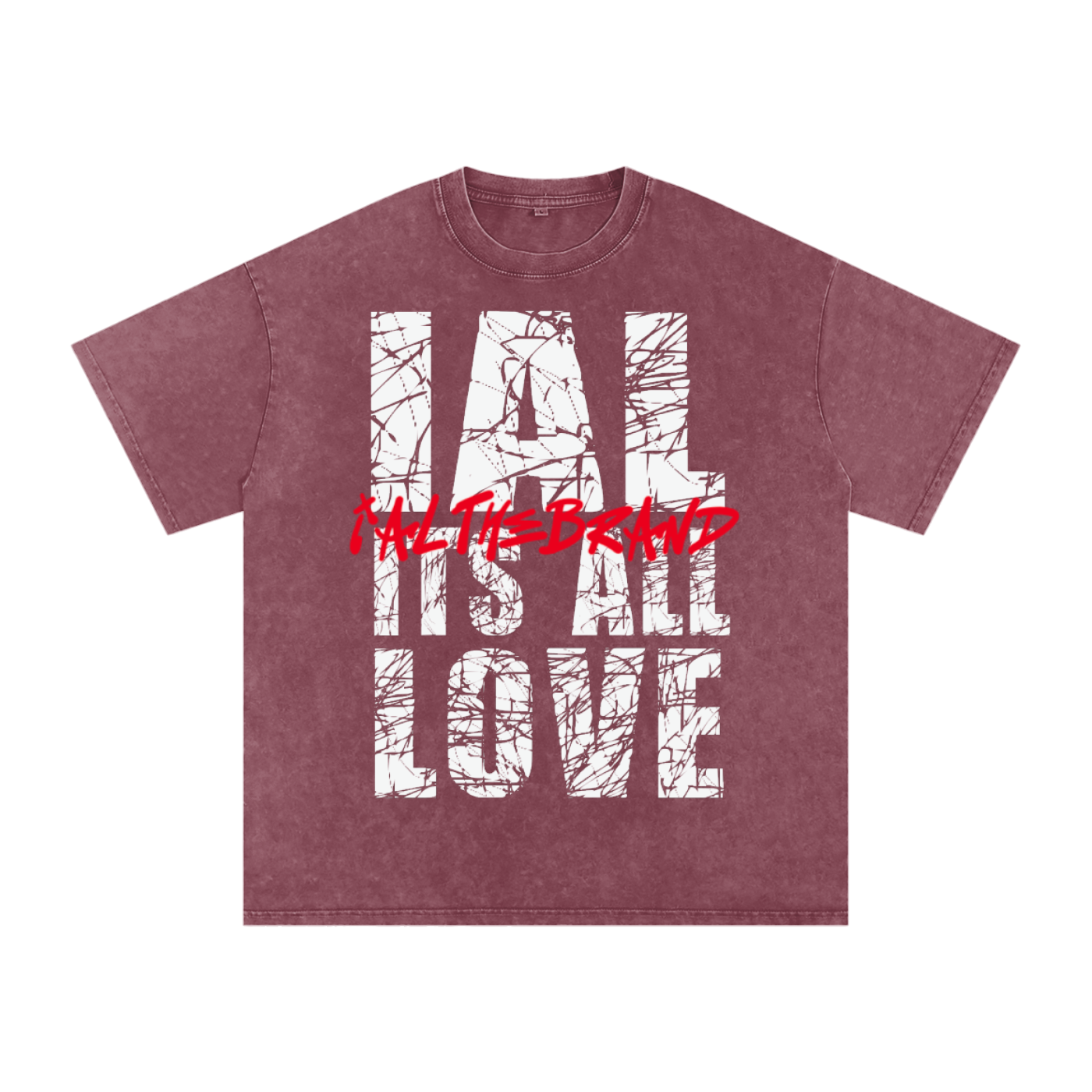 IAL Snow Washed Oversized Cotton T-Shirt