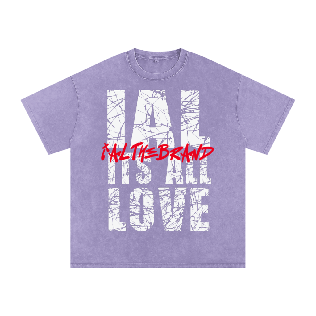 IAL Snow Washed Oversized Cotton T-Shirt