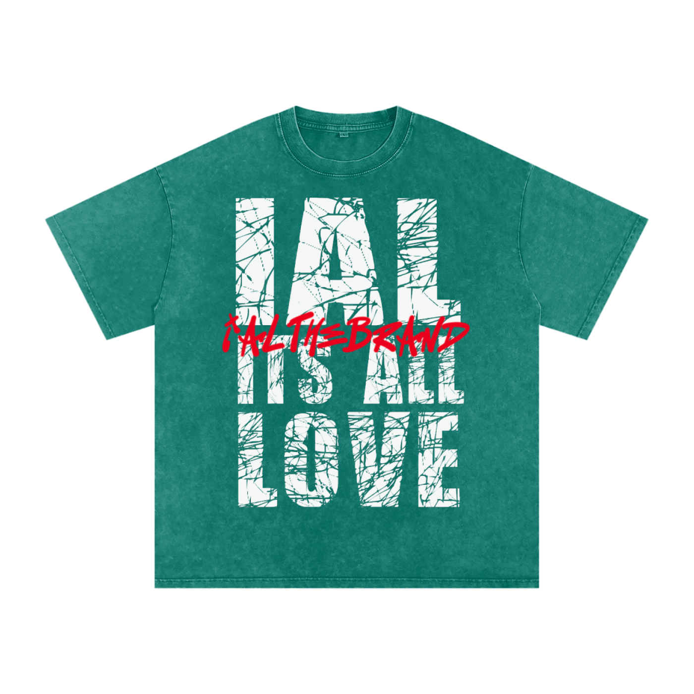 IAL Snow Washed Oversized Cotton T-Shirt