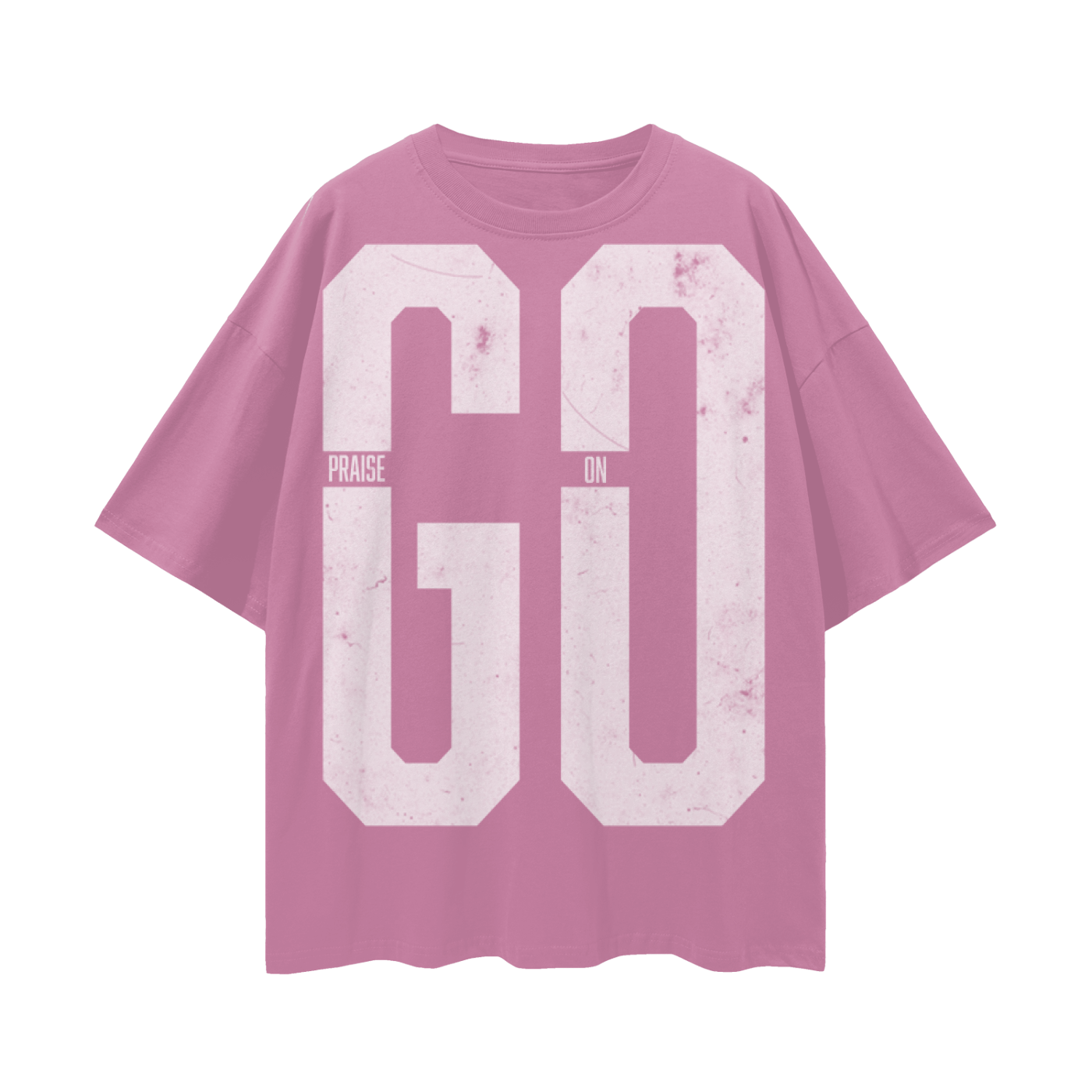 Praise On GO Streetwear Loose Drop Shoulder T-Shirt Red