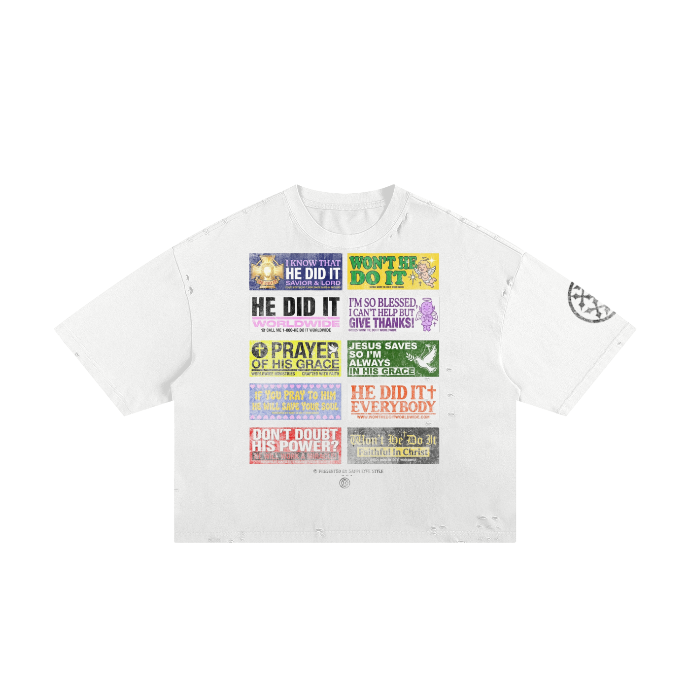 Won't He Do It Classic Frayed Boxy Tee