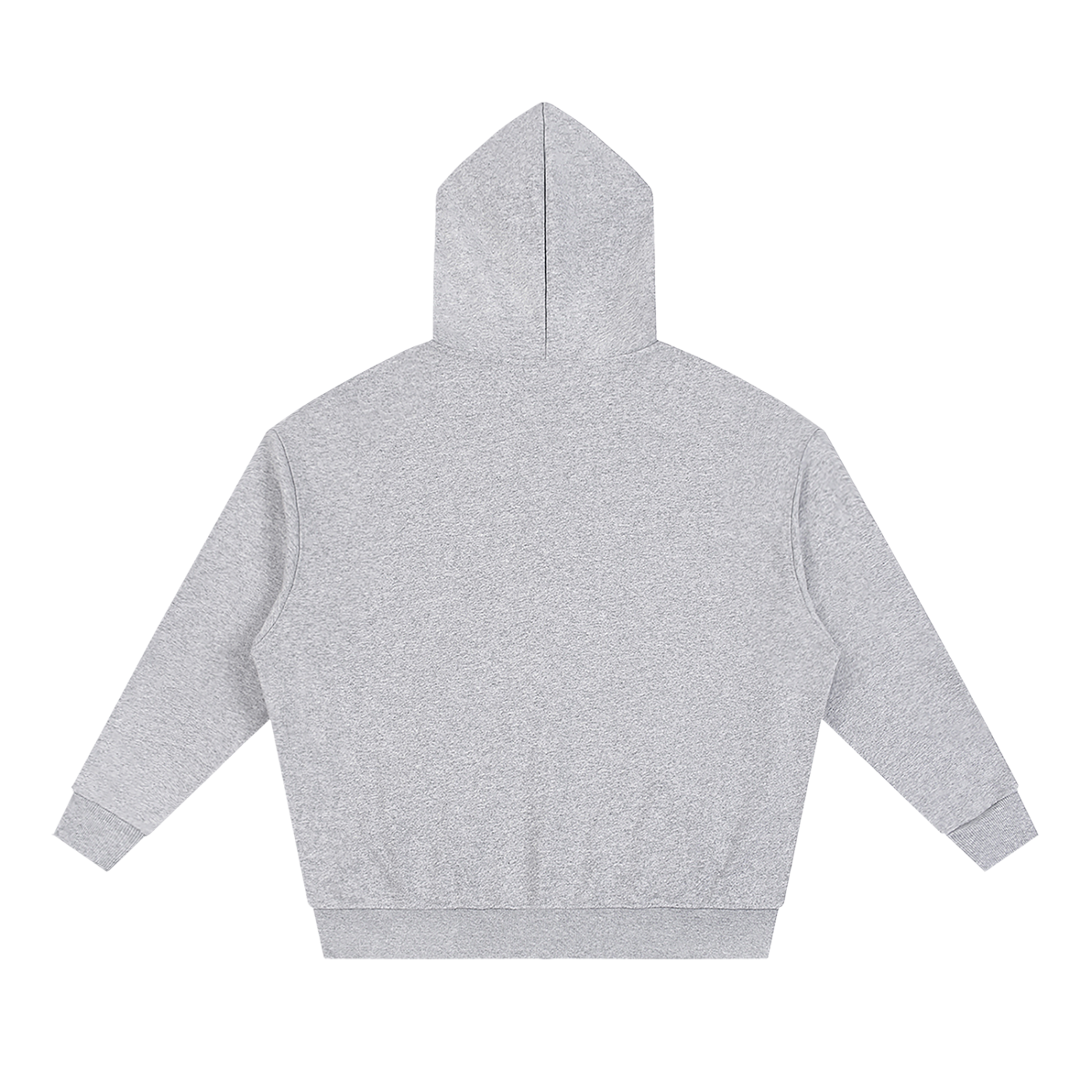Happi Unisex Loose Solid Full Zip Hoodie Gray