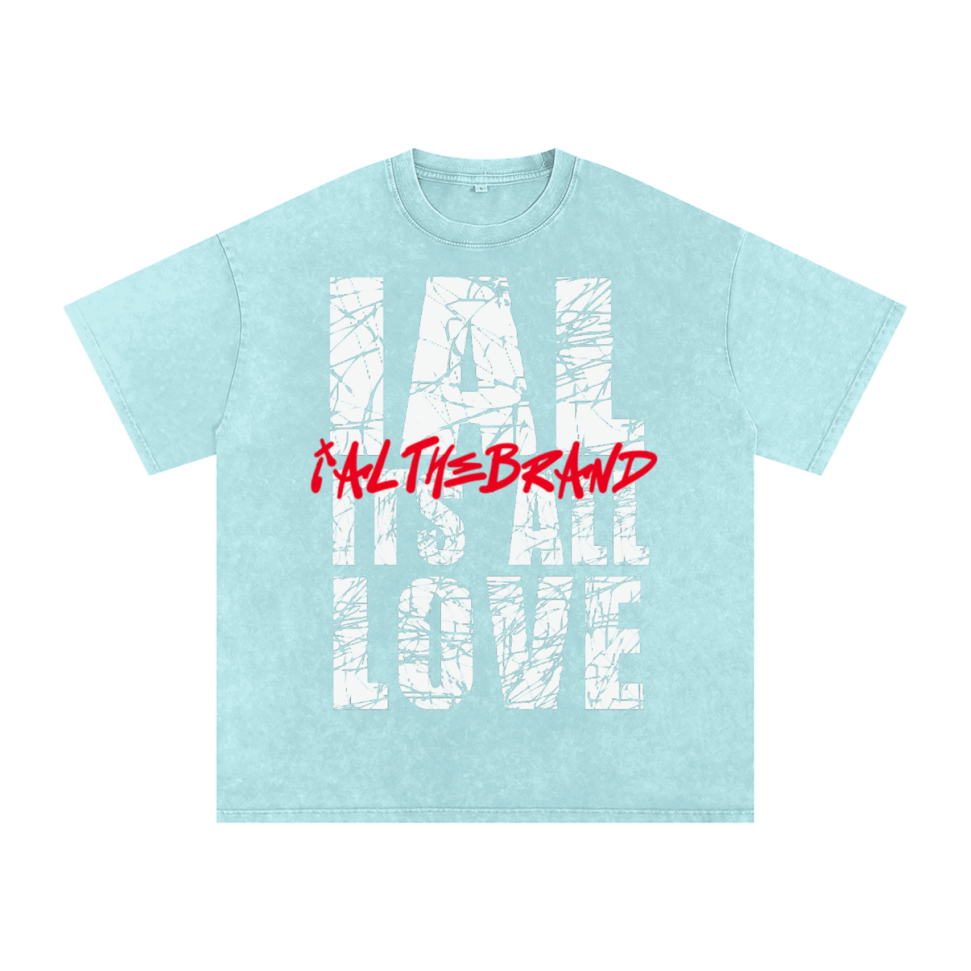 IAL Snow Washed Oversized Cotton T-Shirt