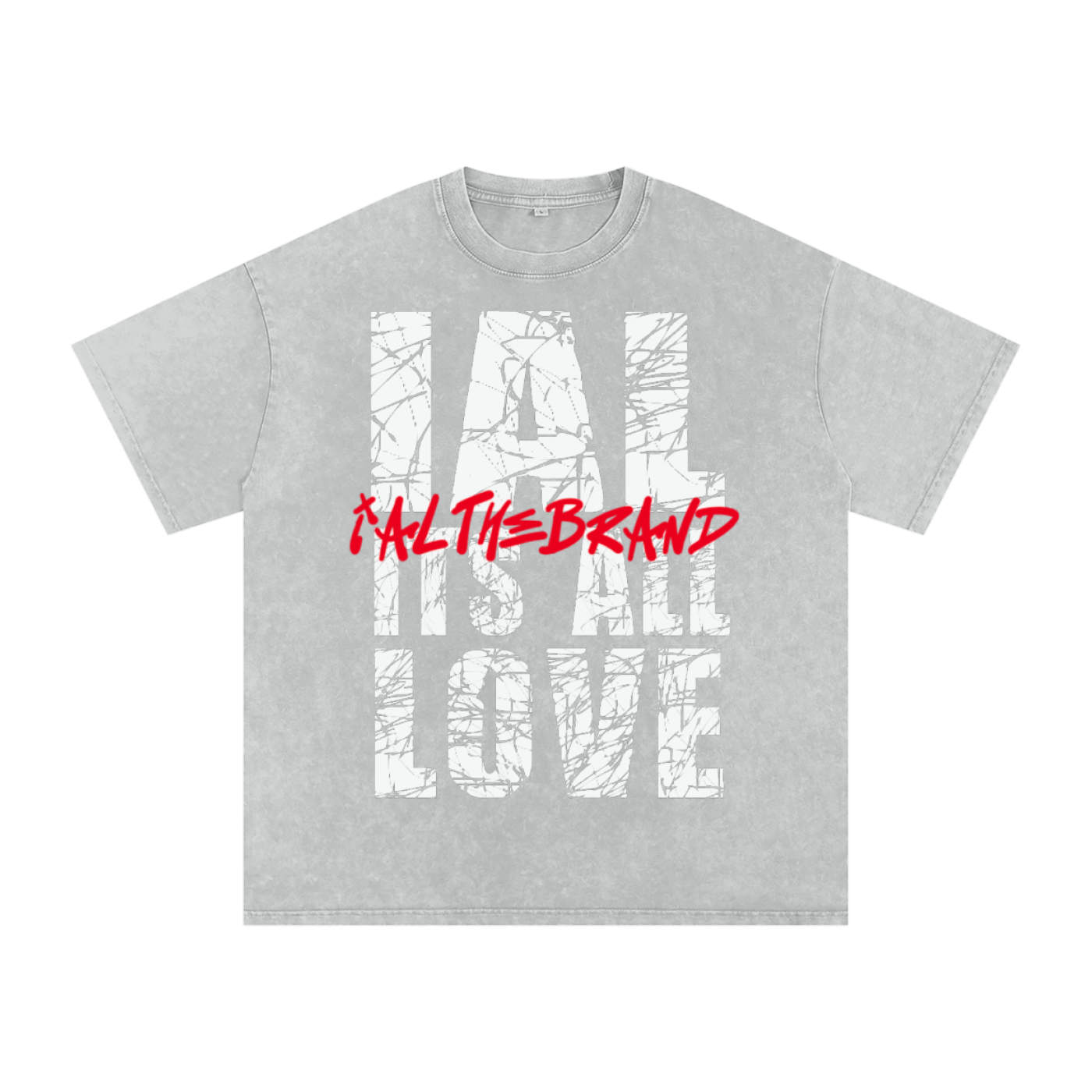 IAL Snow Washed Oversized Cotton T-Shirt