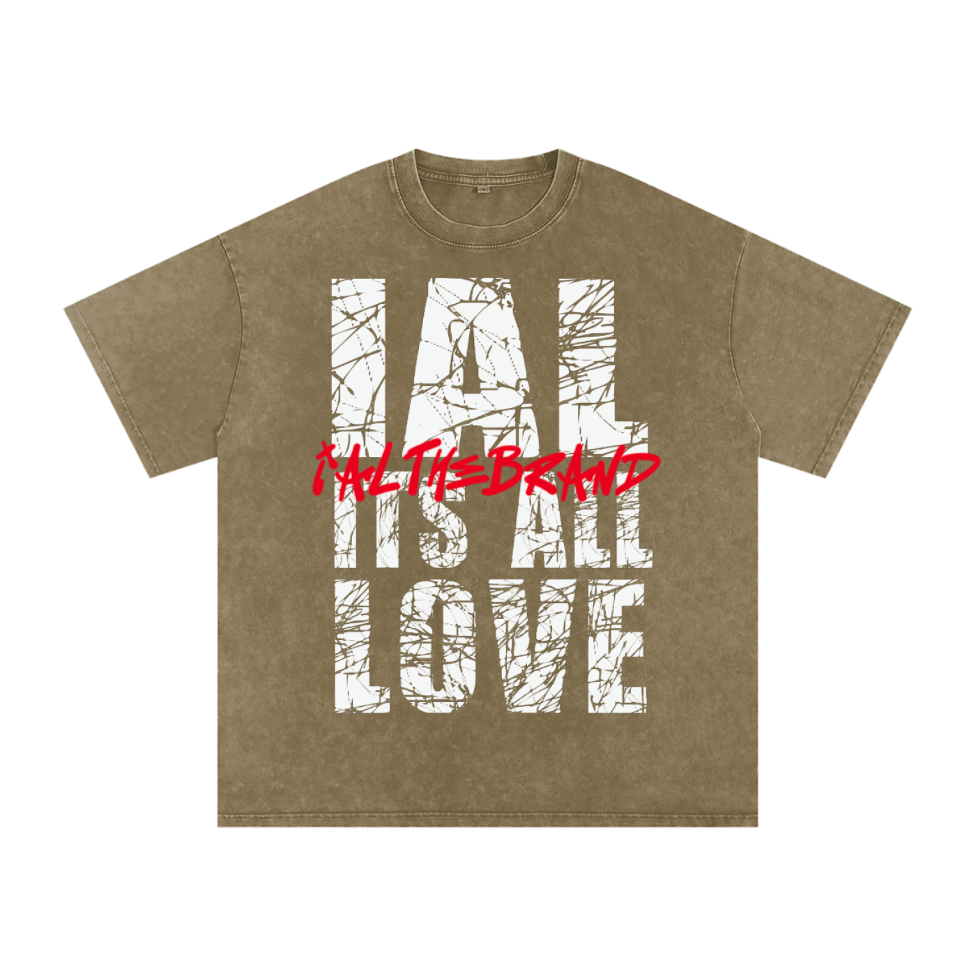 IAL Snow Washed Oversized Cotton T-Shirt