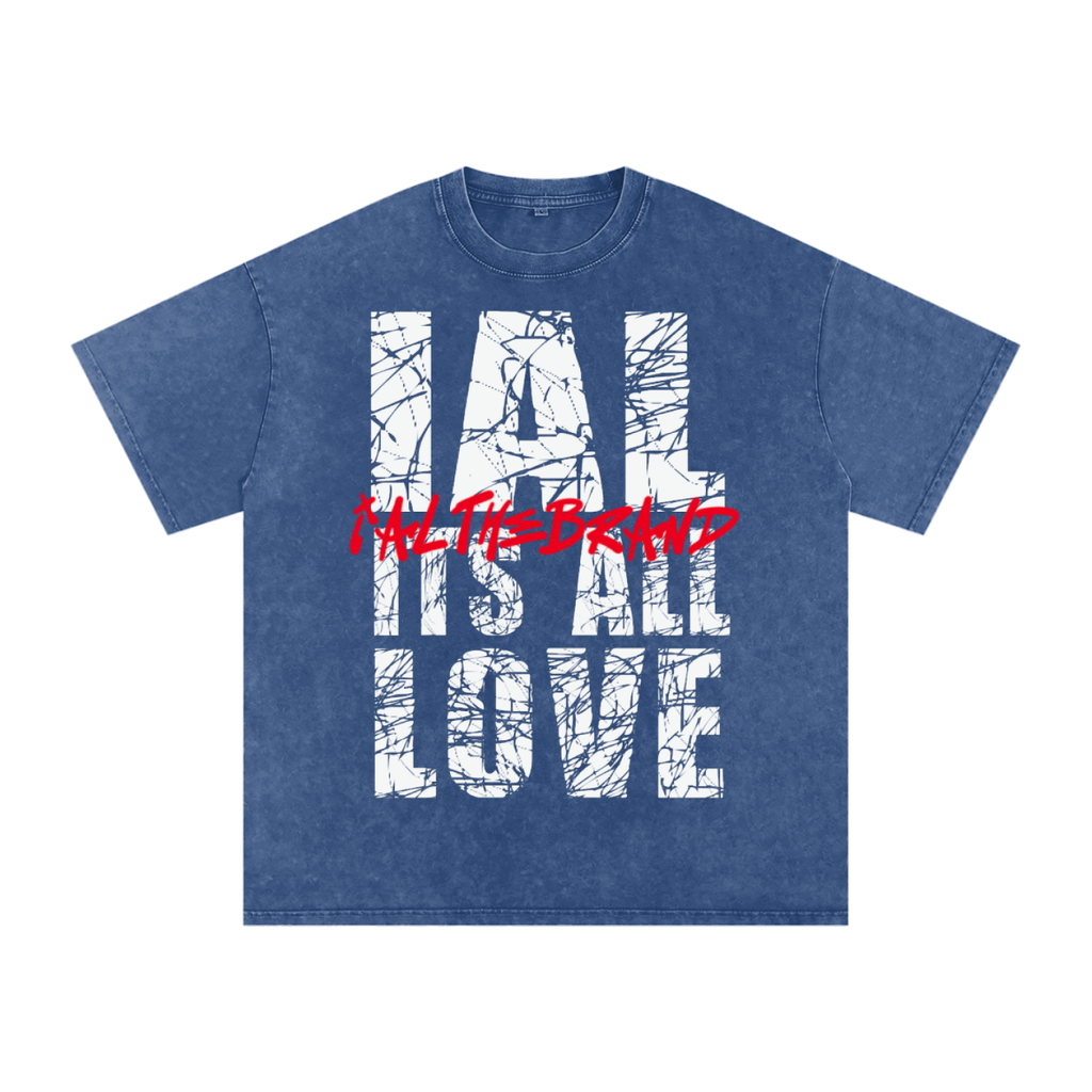 IAL Snow Washed Oversized Cotton T-Shirt