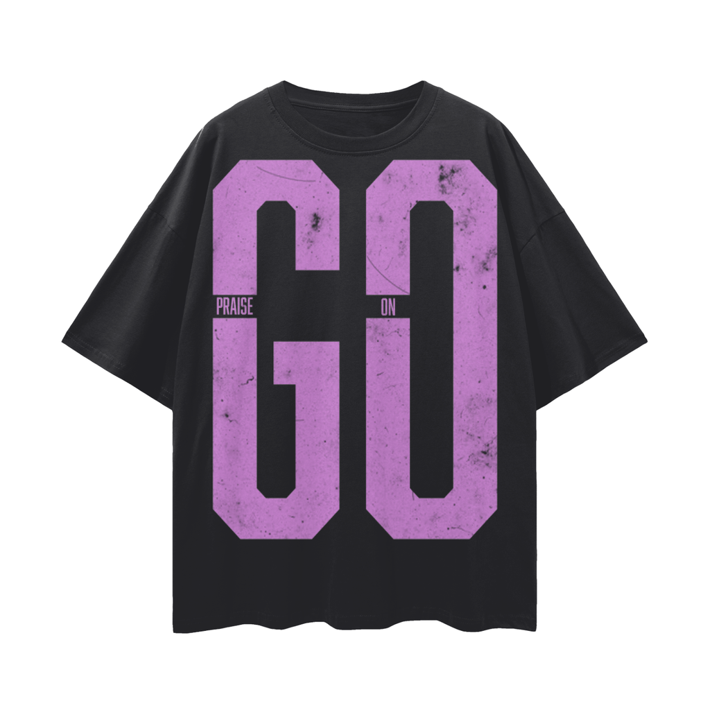Praise On GO Streetwear Loose Drop Shoulder T-Shirt Black