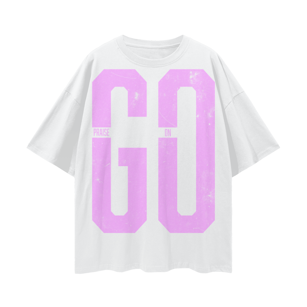 Praise On GO Streetwear Loose Drop Shoulder T-Shirt White