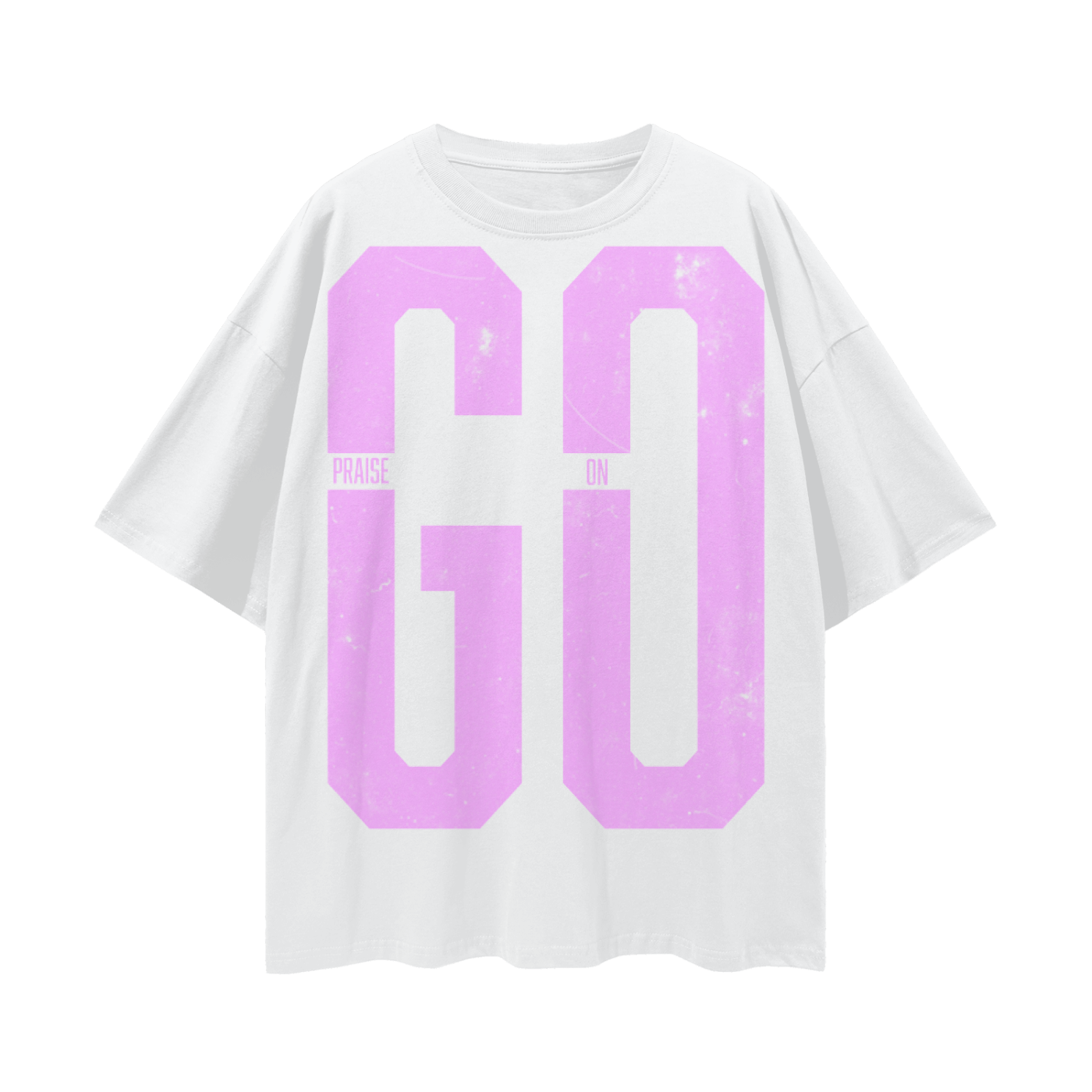 Praise On GO Streetwear Loose Drop Shoulder T-Shirt White
