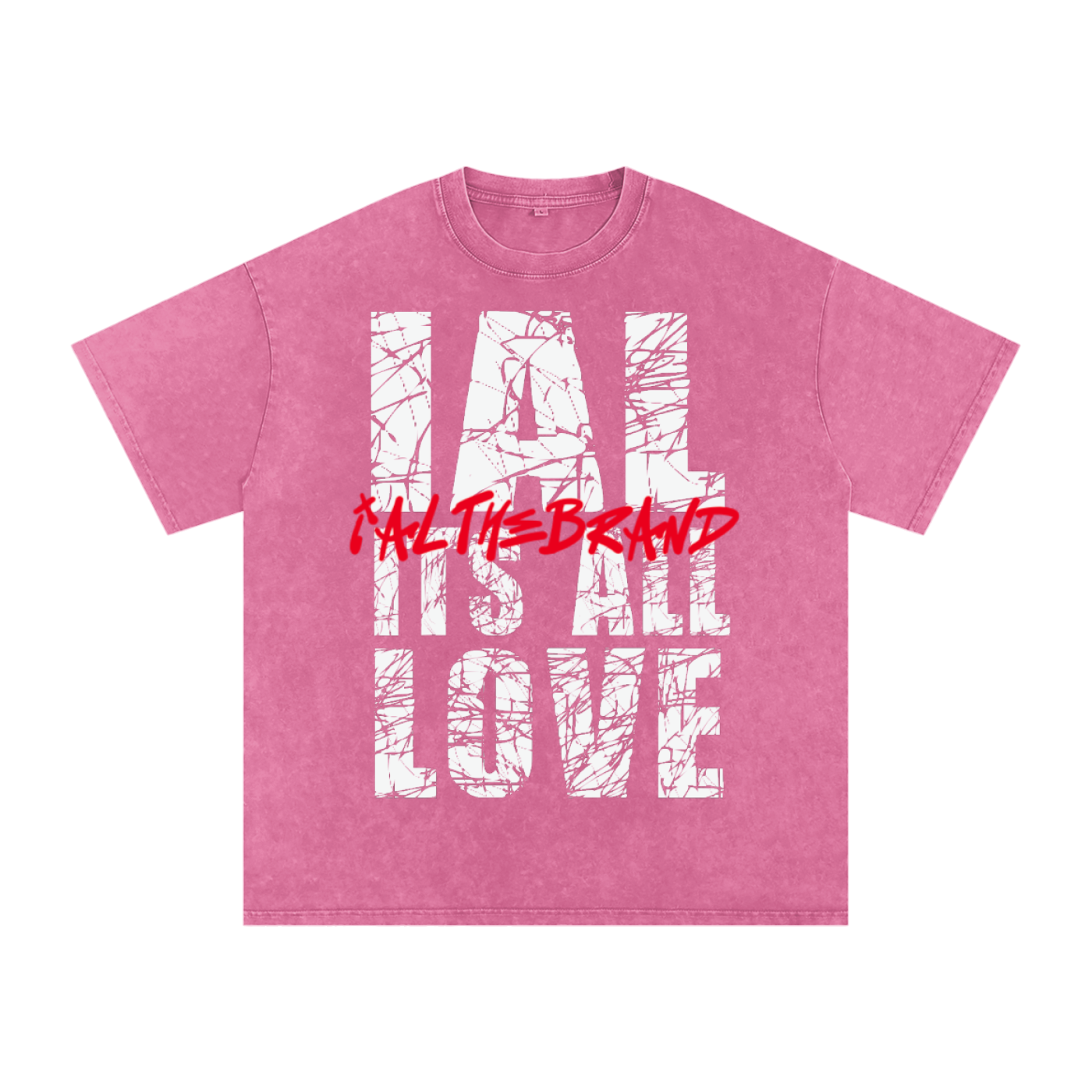 IAL Snow Washed Oversized Cotton T-Shirt