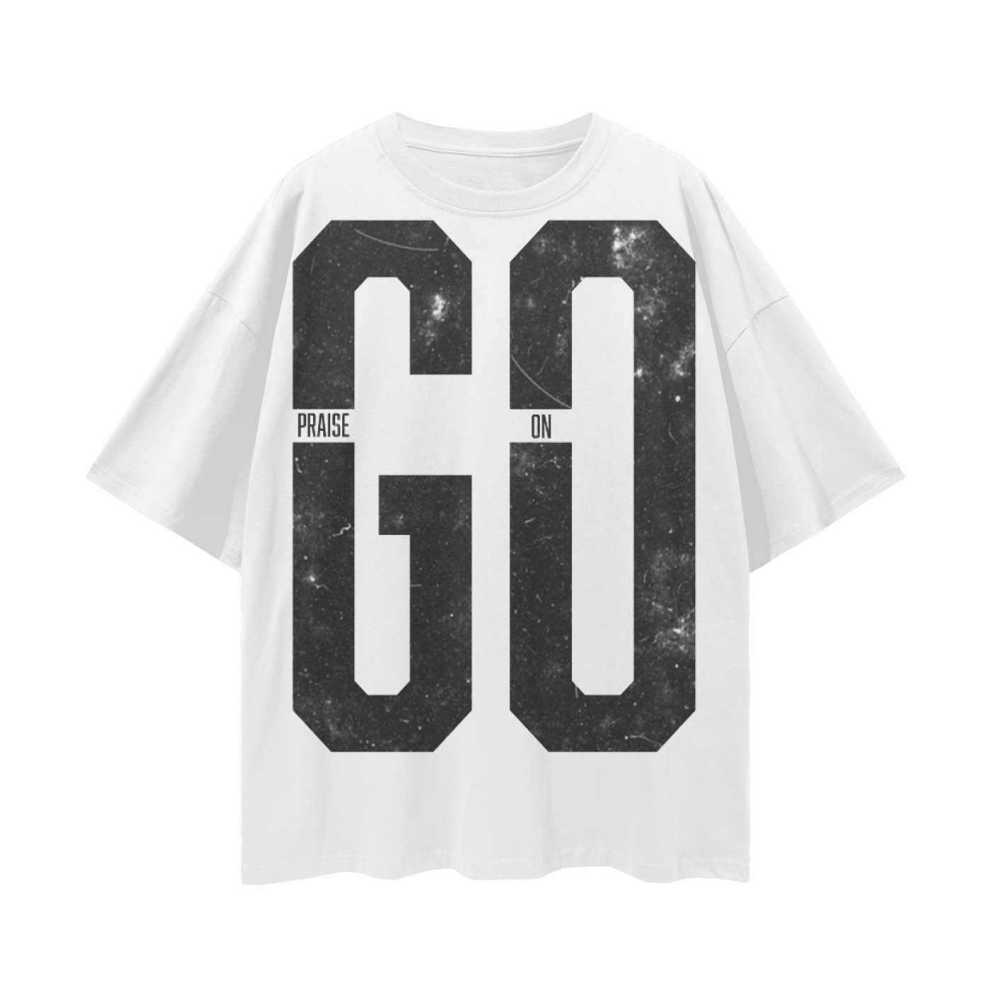 Praise On GO Streetwear Loose Drop Shoulder T-Shirt White