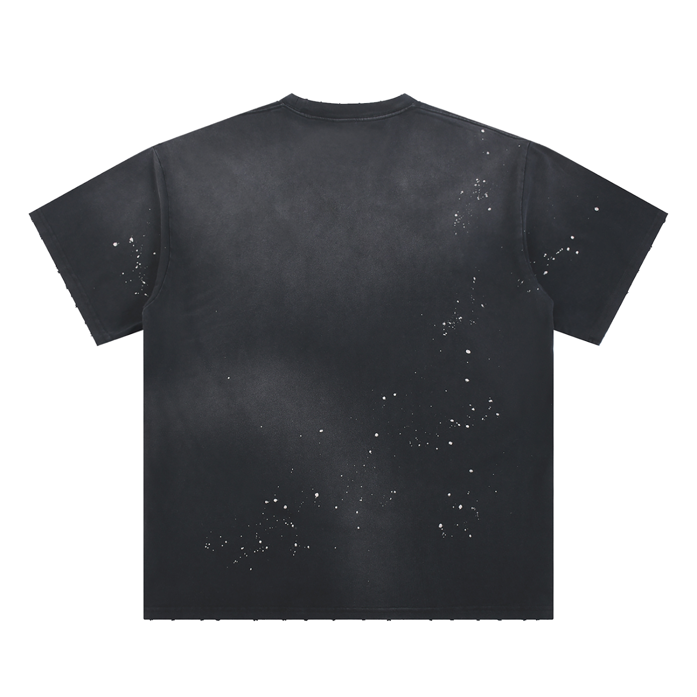 Godlike Feelings Hand-Frayed Sunfade Paint Splatter T-Shirt
