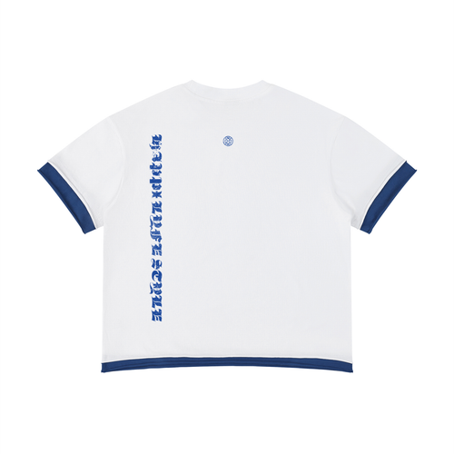 Happi Unisex Boxy Color Block T-Shirt Blue