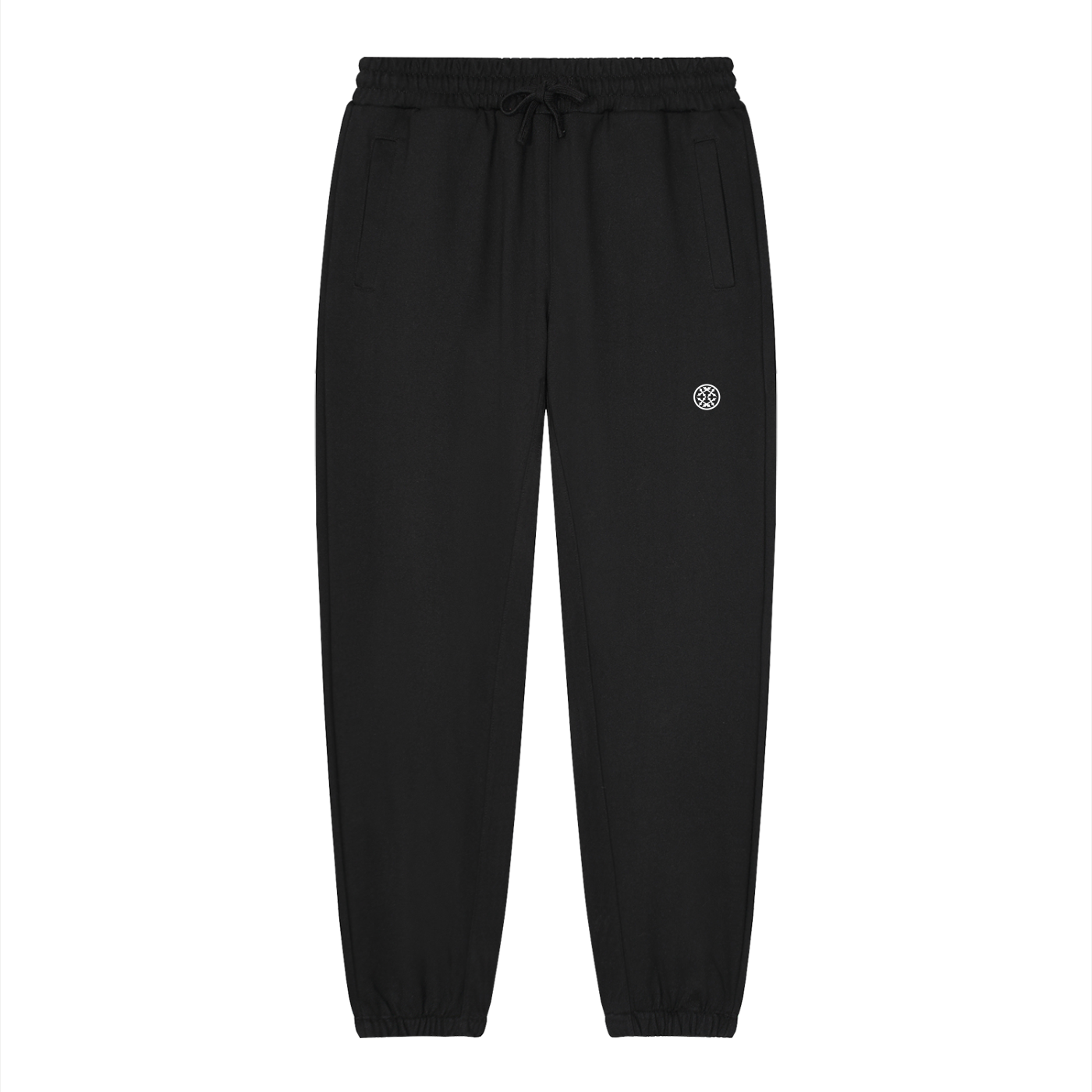 Happi Unisex Loose Fit Tapered Joggers Black