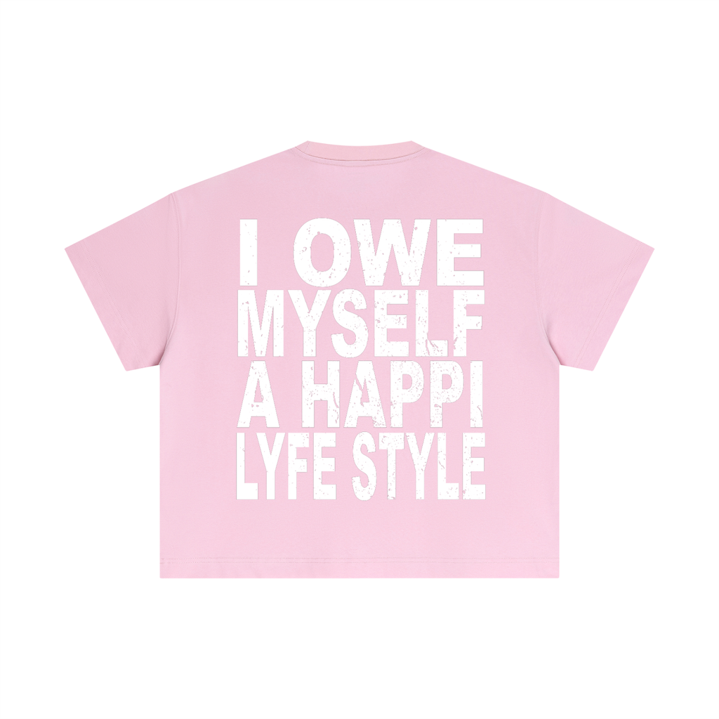 Happi Cotton Boxy T-Shirt Pink