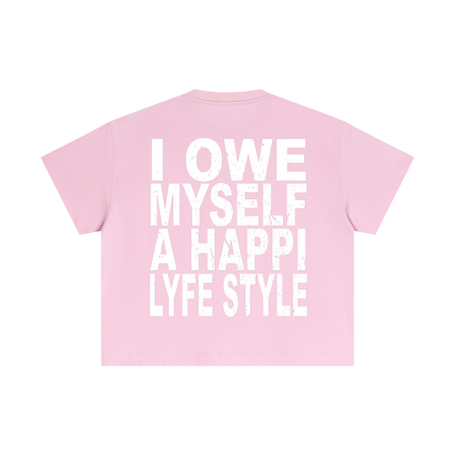 Happi Cotton Boxy T-Shirt Pink
