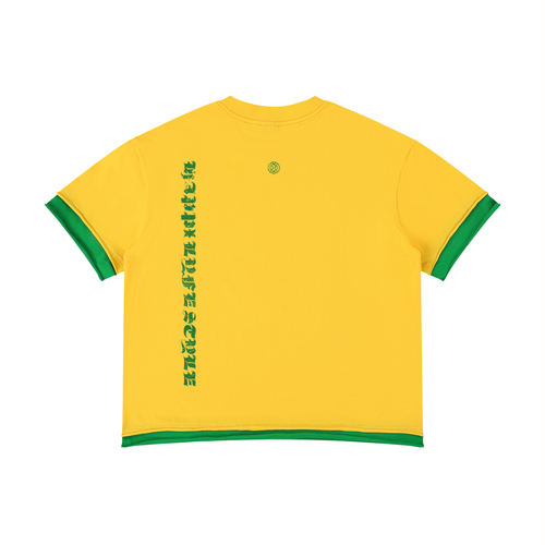 Happi Unisex Boxy Color Block T-Shirt Yellow