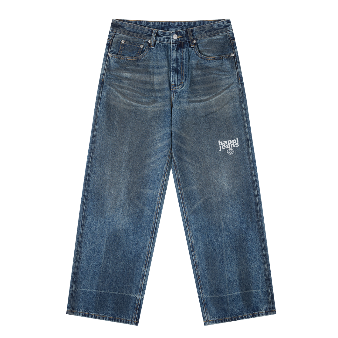 Happi Vintage Wash Baggy Denim Jeans