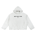 Gray Boxy Gather-Hem Hoodie