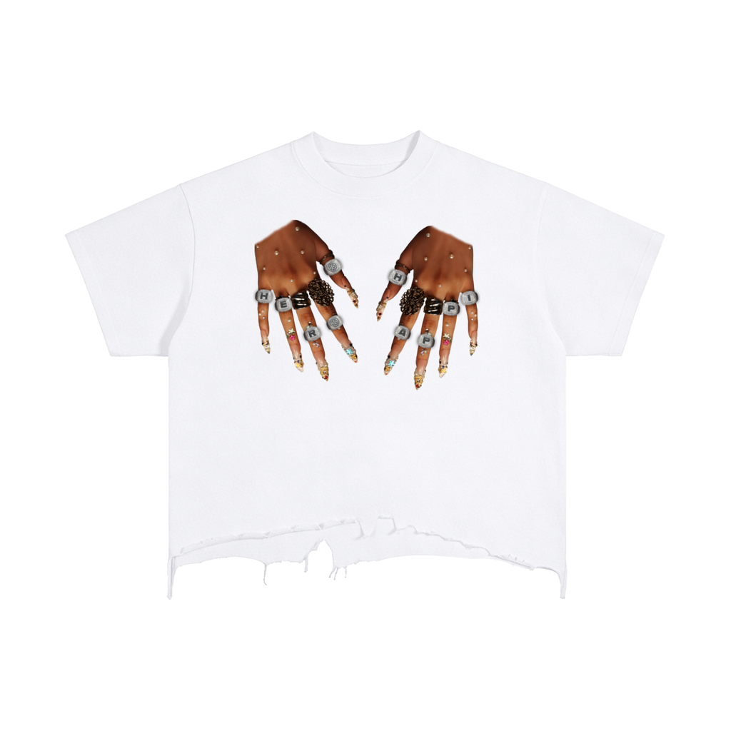 Vintage Wash Boxy Distressed Hem T-Shirt