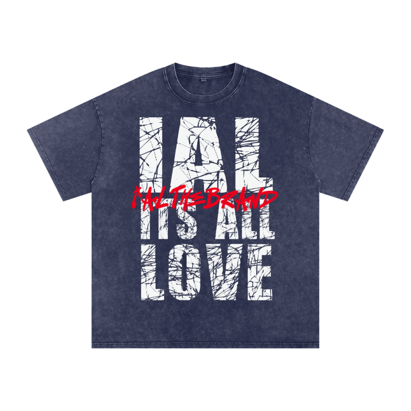IAL Snow Washed Oversized Cotton T-Shirt