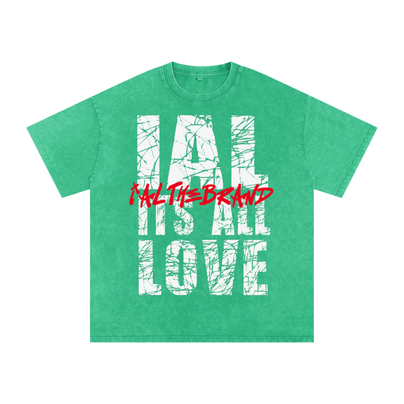 IAL Snow Washed Oversized Cotton T-Shirt
