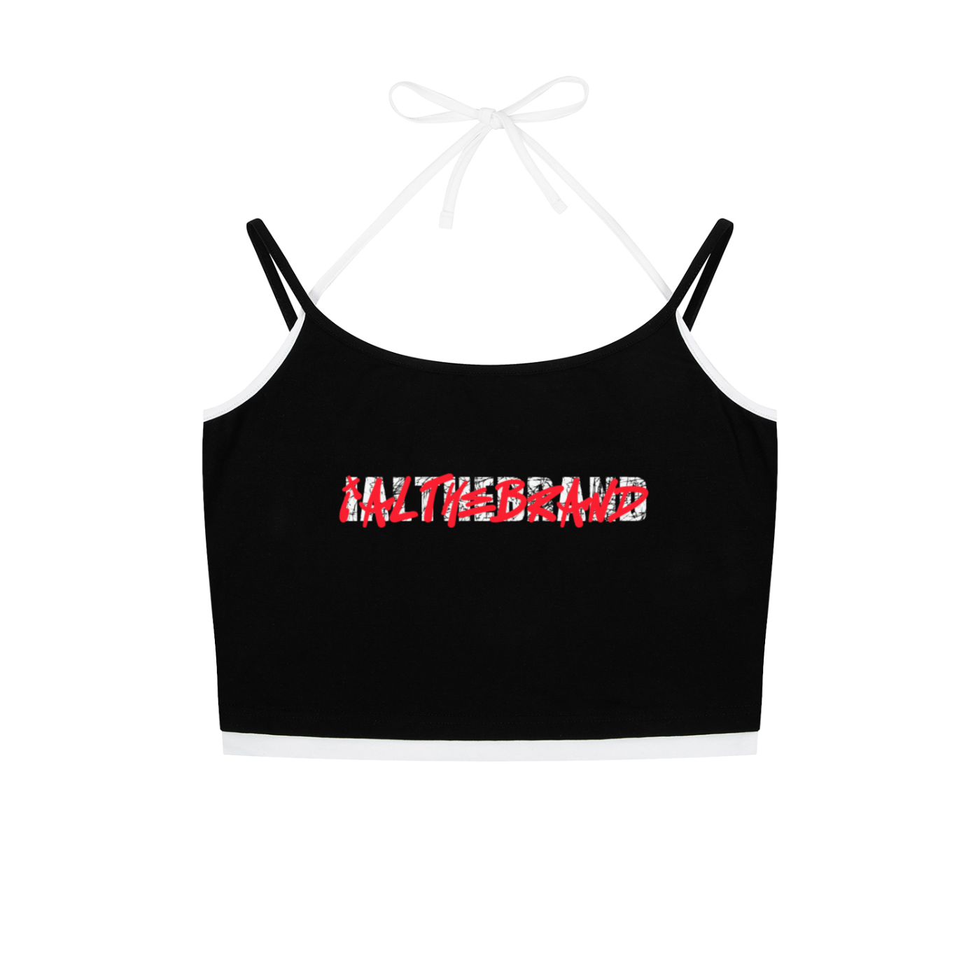 IAL Contrast Binding Halter Tank Top
