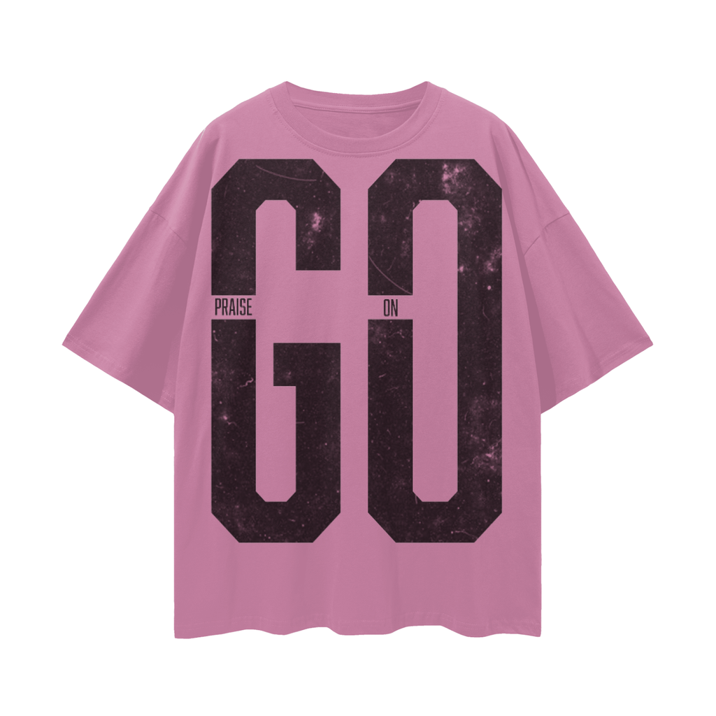 Praise On GO Streetwear Loose Drop Shoulder T-Shirt Red
