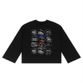 Happi Unisex Waffle Raw Edge T-Shirt Black
